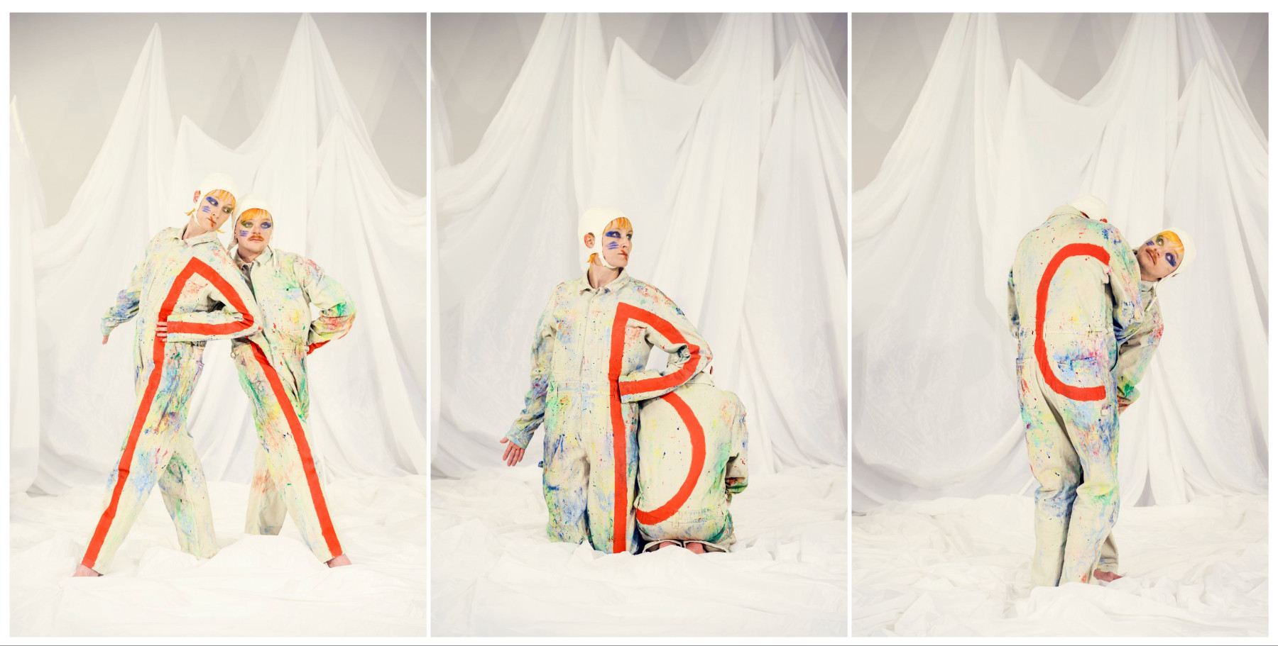 Tre artister gör A B C