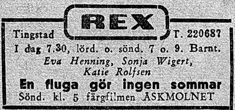 Bioannons från en tidning 1940-tal