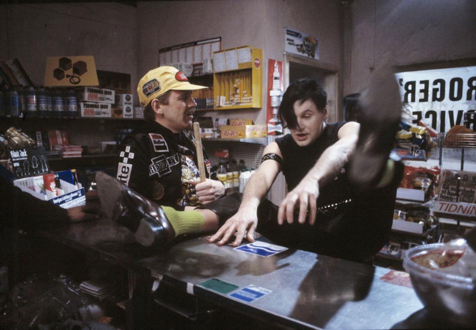 Foto från inspelningen av tv-serien Macken