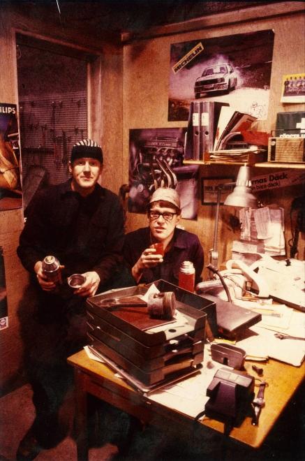 Foto från inspelningen av tv-serien Macken