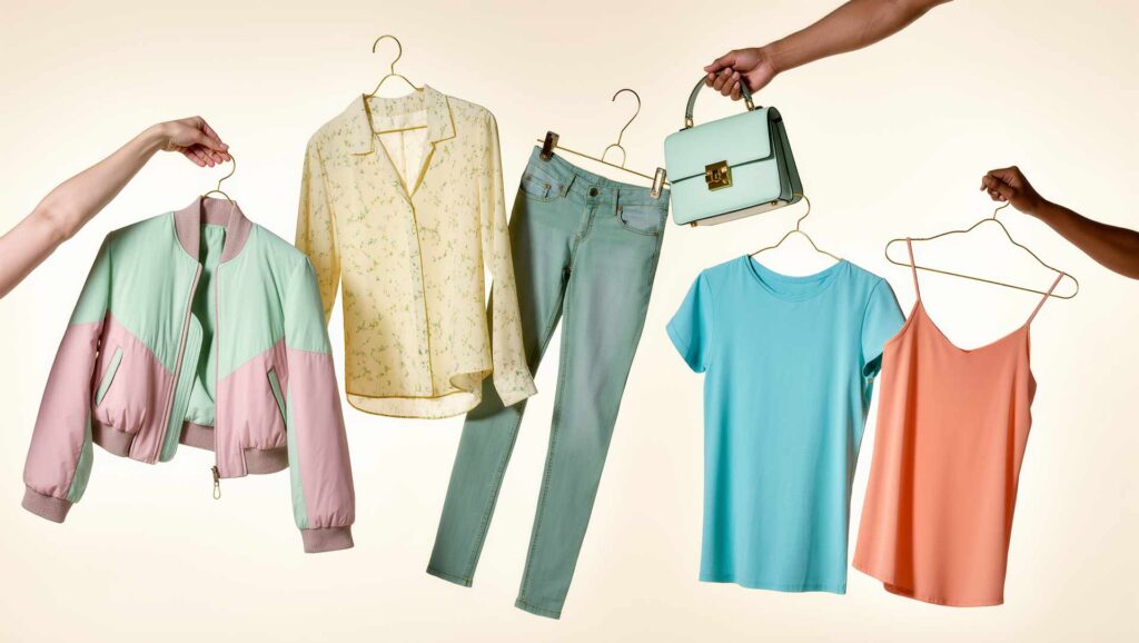 Kläder som hålls in i bilden