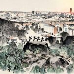 En grupp människor utövar på berget ovanför House of Possibilitas